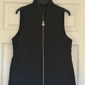 Michael Kors  Black Full Zipper Vest. Size Small. Gold hardware. Worn Once
